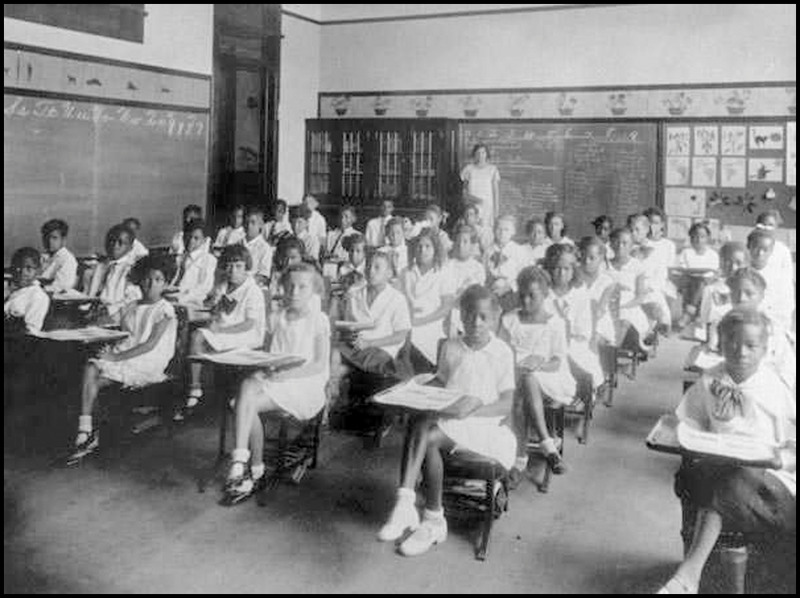 A classroom at Thomy Lafon elementary school, 1930,