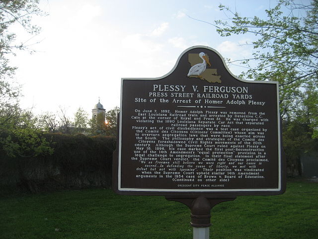 The Plessy and Ferguson Foundation organized the creation of the Plessy v. Fergusonhistorical marker that sits at 700 Homer Plessy Way.