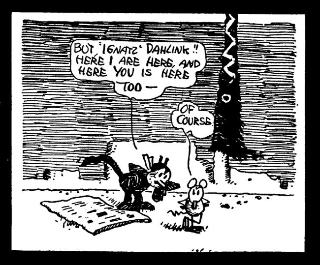 Krazy Kat Comic with Newspaper