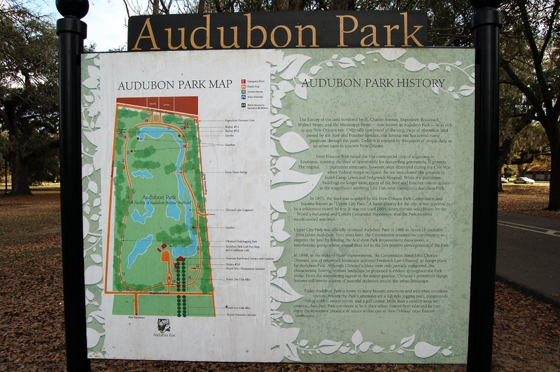 Audubon Park History Marker