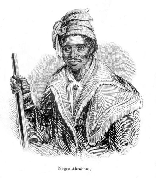 A black and white drawing of a man wearing a hat of tied cloth, a jacket with wide lapels and carrying a walking stick.